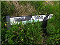 Damaged road sign, Marhill Road