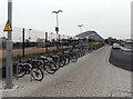 SU5290 : Cycle racks outside Didcot Parkway railway station by Jaggery