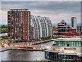 SJ8097 : City Lofts and NV Buildings, Salford Quays by David Dixon