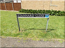 TM1179 : Stannard Close sign by Geographer