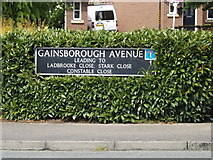 TM1179 : Gainsborough Avenue sign by Geographer