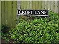 Croft Lane sign