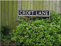 TM1180 : Croft Lane sign by Geographer