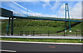 Western end of a footbridge near the Aneurin Bevan Hospital, Ebbw Vale