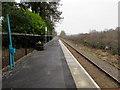 South along Ammanford railway station platform