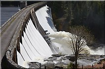 NN3780 : Overflow at Laggan Dam by Jim Barton