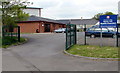 SN1916 : Whitland Sports Hall entrance road by Jaggery