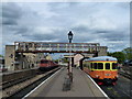 TL0997 : On the platform of Wansford Station by Richard Humphrey