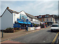 SS4329 : Shops at the west end of Golf Links Road, Westward Ho! by Robin Stott