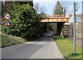 Station Road passes under Church Street, Bromyard