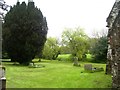 Llanwhaden Church - graveyard down to river