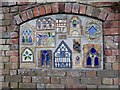 Ceramic mural near the English Bridge, Shrewsbury