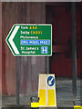 SE3033 : Roadsign on the A61 Regent Street by Geographer