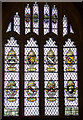 SU8504 : Badges of Bishops of Chichester window, Chichester Cathedral by Julian P Guffogg