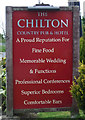 Sign for the Chilton Country Pub & Hotel