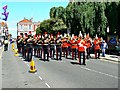 Cavalrymen en route from the changing of the guard, Castle Hill, Windsor, Berkshire (2)