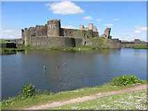 ST1586 : Caerphilly Castle and moat by Gareth James