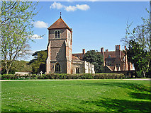 SU6676 : Mapledurham Church and House by Rose and Trev Clough