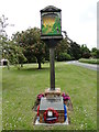 Bradfield Combust village sign and War Memorial