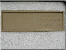 H5850 : Plaque, Aughadarragh National School by Kenneth  Allen