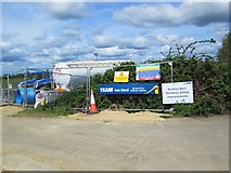 SP3300 : Temporary work site for Rushey Weir Roadway Safety Improvements, near Tadpole Bridge, Oxon by P L Chadwick