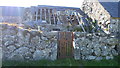 Roofless pigsty at Anelog farm on Lleyn