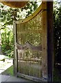 Door to viewing area of the Japanese Garden , Tatton Park