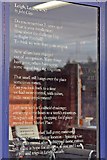SD5805 : Poem on glass, Wigan Wallgate railway station by El Pollock