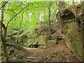 Path through quarry by the Frome