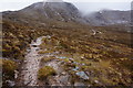NG9349 : Path winding its way up to Bealach a' Choire Ghairbh by jeff collins