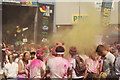 View of a small colour throw in front of the stage at the Colour Run #4