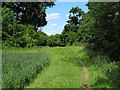 Footpath to dismantled railway crossing, Sible Hedingham