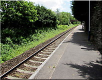 ST5910 : Yetminster railway station platform  by Jaggery