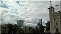 View of the Gherkin and the Heron Tower from the Tower of London