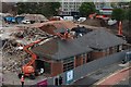 Demolition of Time Square, Warrington June 2015 - Clock is removed