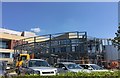SJ8545 : Royal Stoke University Hospital: building work on outside of Cancer Centre by Jonathan Hutchins