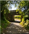 Approaching Privet Lane railway bridge (M&SWJR) from the main Andover road