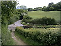 The bottom of Flaunden Hill (road)