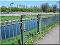 Gate in the fence by the New River