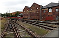 Oswestry railway lines from a level crossing