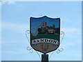 TL3234 : Sandon village sign by Bikeboy
