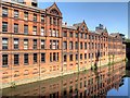 SJ8399 : River Irwell, Manchester Parcel Sorting Office by David Dixon