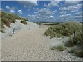 SZ7698 : Gravel and sand path at The Spit, East Head by Rob Farrow