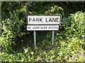 TM1473 : Park Lane sign by Geographer