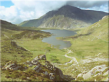 SH6459 : Llyn Idwal from Devil's Kitchen by Gary Rogers