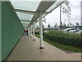 SJ8545 : Royal Stoke University Hospital: covered walkway to main entrance by Jonathan Hutchins