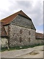 Flint-built barn at Manor Farm