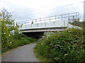 Cycle path passing under the Metro extension to South Hylton