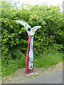 National Cycle Network milepost above the River Wear