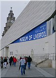 SJ3389 : Riverside walkway behind the Museum of Liverpool by Anthony Parkes